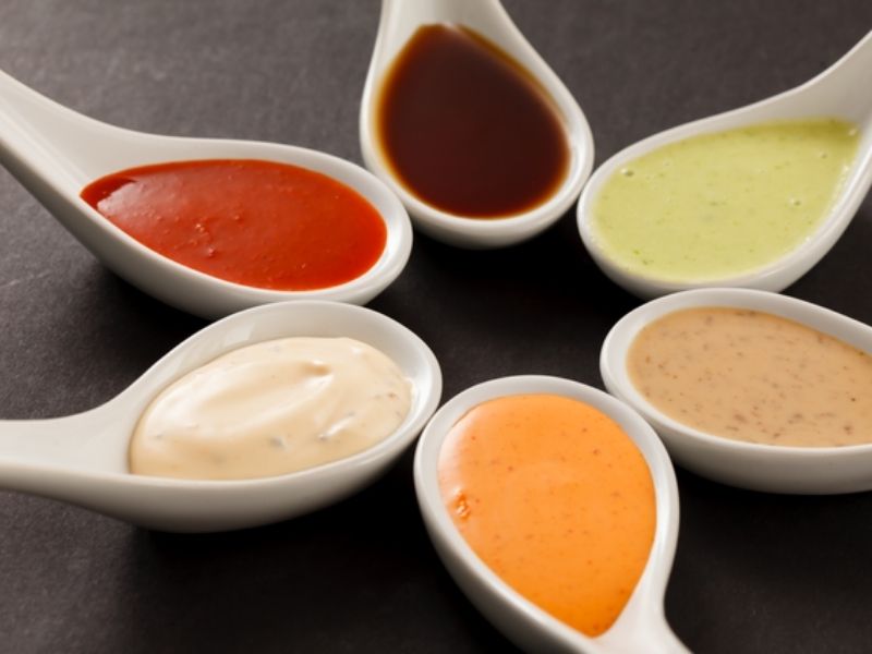 Sauces with egg rolls