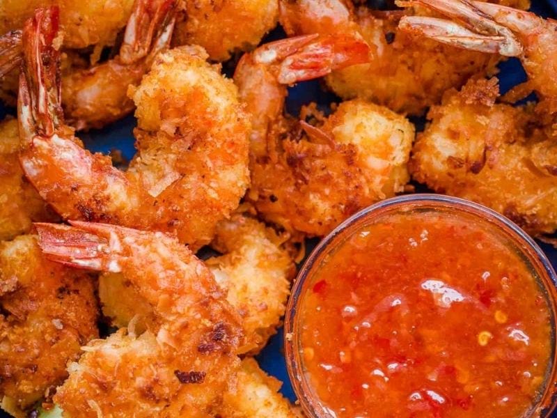 Air fry frozen coconut shrimp