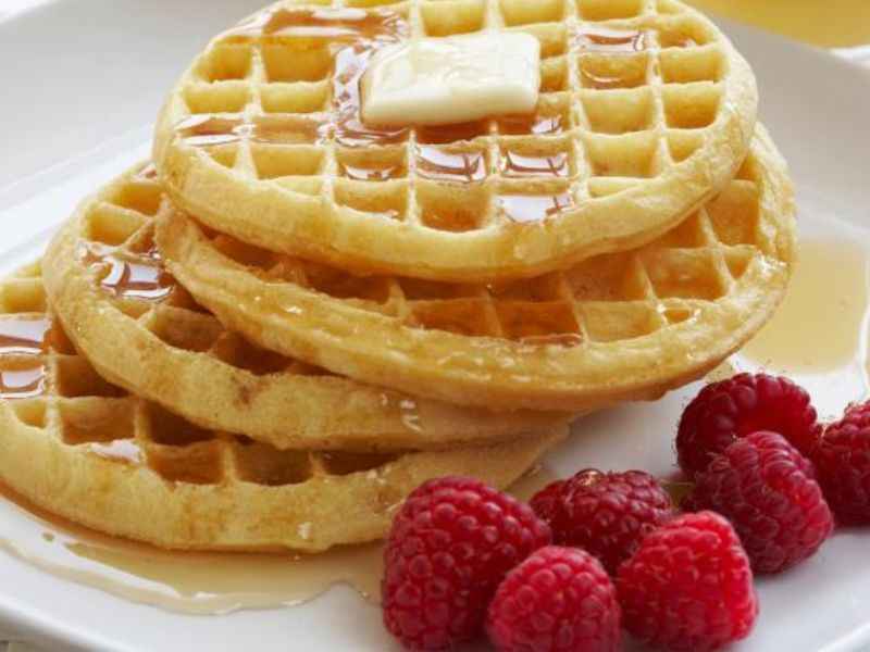 waffles with strawberries inside